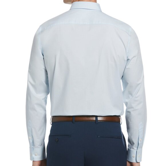 Perry Ellis Portfolio Classic Fit Luxury Cotton Pale Blue Dress Shirt - Picture 2 of 16